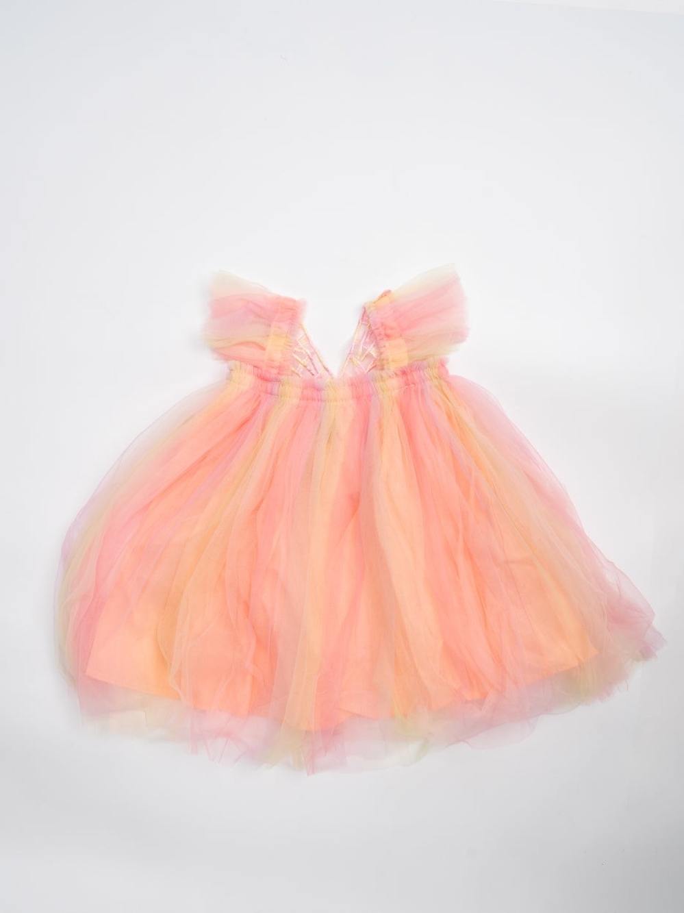 Pastel Pink & Peach Tulle Ballet Dress for Kids 1824mth